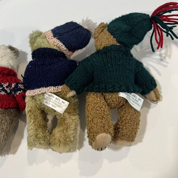 Lot Of 5 Christmas Bears 1998 Hugfun International - Picture 7 of 7